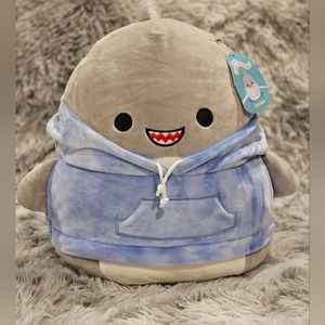 Squishmallow Gordon, the shark in a hoodie